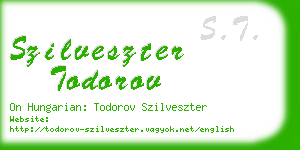 szilveszter todorov business card